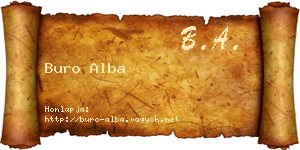 Buro Alba névjegykártya